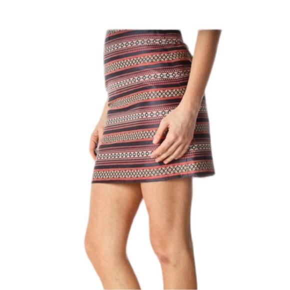 LOFT Multicolor Aztec Print Texture Pencil Skirt - Picture 2 of 7